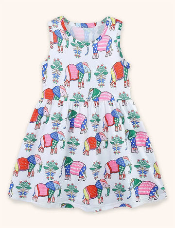 Elephant Printed Dress